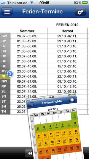 Ferien-Kalender Screenshot