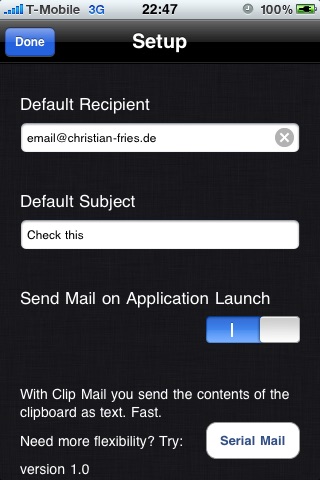 Clipboard Mail screenshot 3