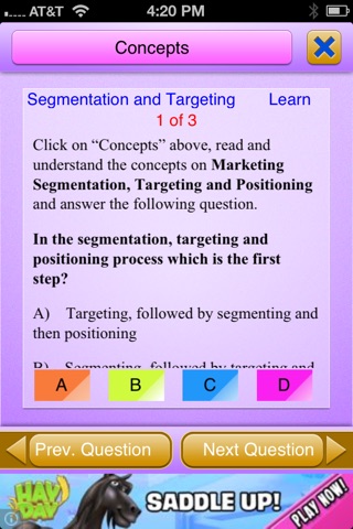 FREE QVprep Learn Marketing Management : Learn Test Review for MBA students, College majors in Marketing, Undergraduates, Marketing Professionals, for Corporate Training and exam preparation in Marketing Management screenshot 3