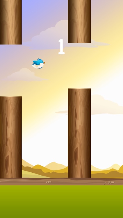 Brave Bird--The flappy adventure of a flying birdie-play with your friends on Facebook&Tweete screenshot-3