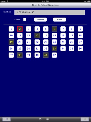 Lotto Wizard For iPad screenshot 2