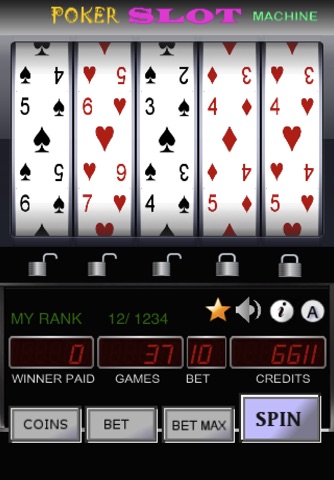 Slot Machine Poker Lite screenshot 2