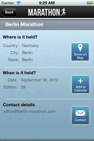 Marathon Calendar screenshot 2