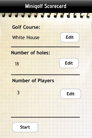Miniature Golf Scorecard screenshot 3