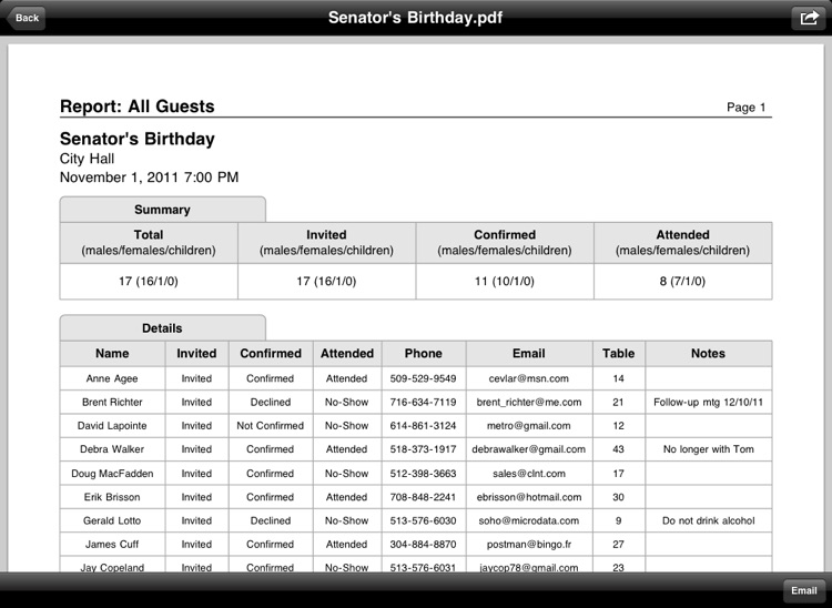 Guest List Organizer HD screenshot-4