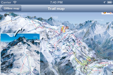 Les 2 Alpes Ski and Offline Map screenshot 2