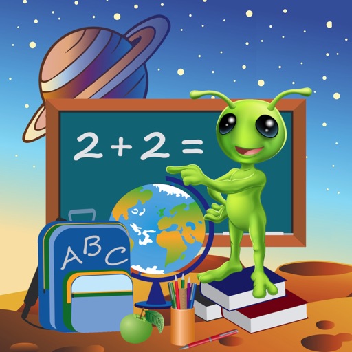 Easy Alien Math: Best Educational School Grade Icon