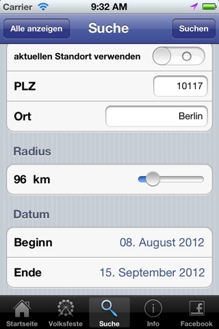 DSB Volksfestfinder screenshot 3