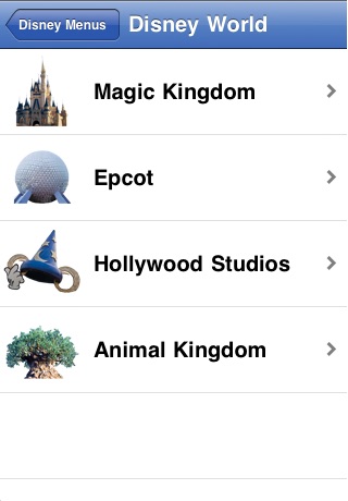 Disney Parks & Resorts Menus