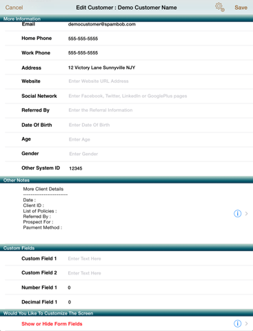 Insurance Agent ON The GO - Clients, Contacts & Policy Tracker Database App For Mobile Agency screenshot 2