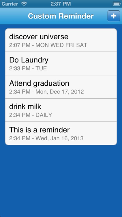 Custom Reminder