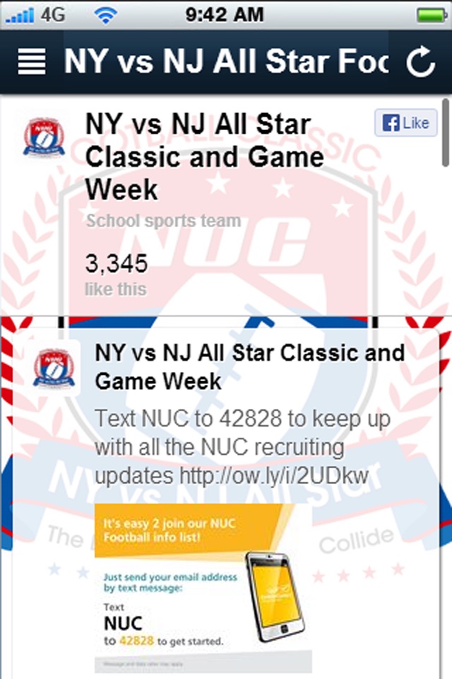 NY vs NJ high school football screenshot 2