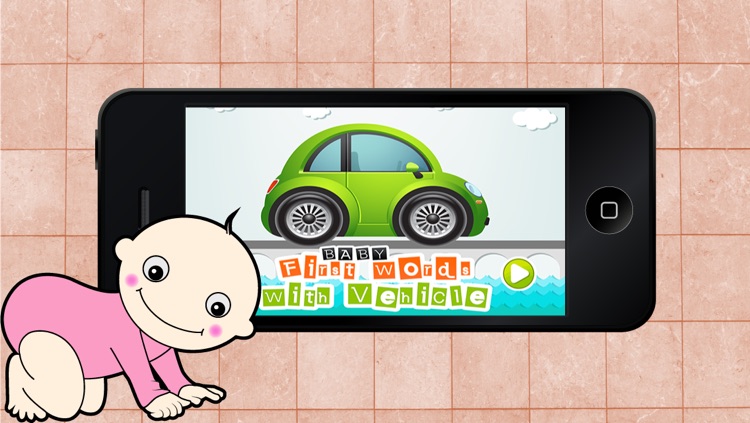 Baby First Words With Vehicle - Alphabet, Spelling & Phonics Learning for Kids in Pre School & Kindergarten