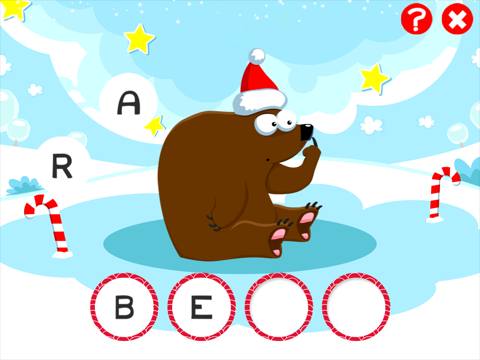 ABCのクリスマス！子供のためのゲーム： 学ぶ 森の動物と言葉やアルファベットを書き込むことができます。無償、新しい、学習、メリークリスマス！のおすすめ画像5