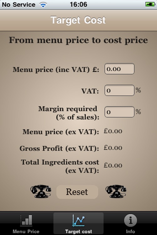 Menu Profit Calculator