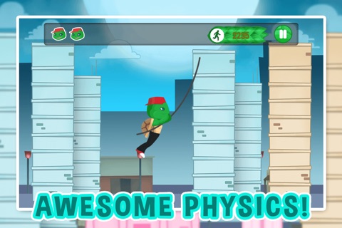 Teenage Turtles Swing - Jump Roof-tops Fly And Run Deluxe screenshot 2