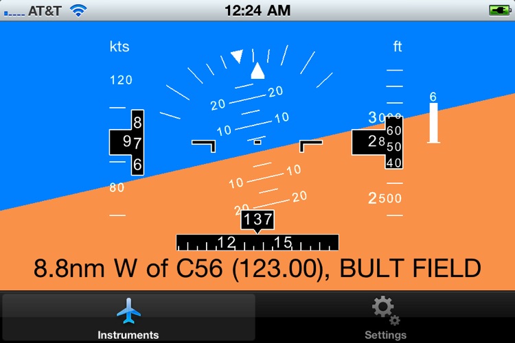 Flight Instruments - Gyro Attitude Indicator and primary flight instruments on a glass cockpit PFD display
