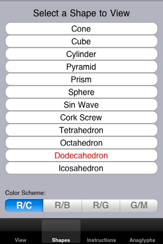 Three Dimensional Shape Viewer