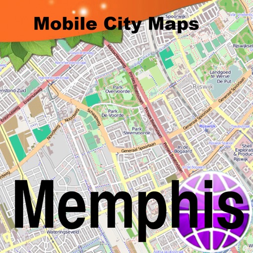Memphis Street Map. icon