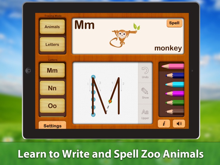 ABC Writing Zoo Animals Game HD - for iPad screenshot-4