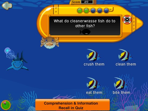 Murky Reef - Science and Reading Comprehension of Coral Reef & Sharks screenshot 3