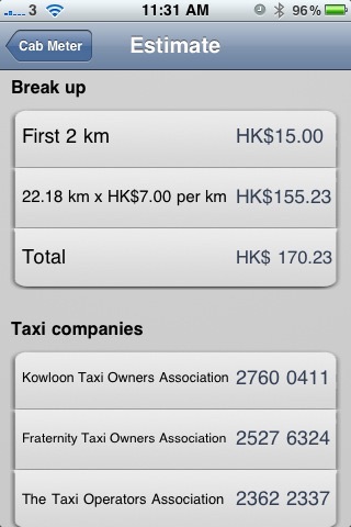 Cab Meter - Hong Kong Taxis screenshot 4