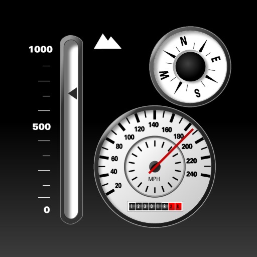 3 GPS - Altimeter, Speedometer & Compass