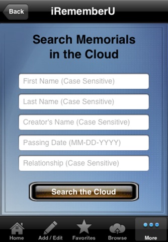 iRememberU Lite - Honoring the Memory of Loved Ones We Have Lost screenshot 4