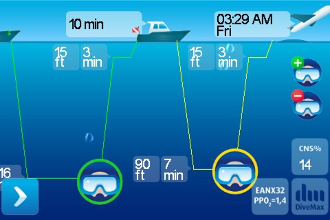 DiveMax NITROX Dive Planner screenshot 2