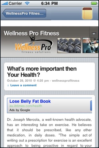 WellnessPro Fitness Blog screenshot 4