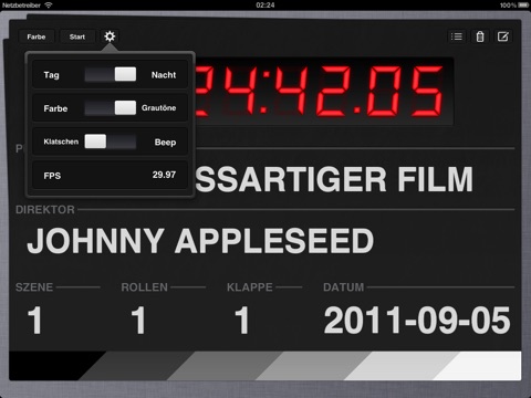 Take One - Movie Clapperboard for iPad screenshot 2