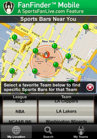 FanFinder - Sports Bar Locator