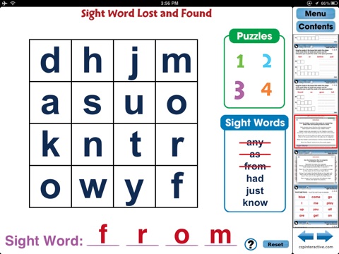 High Frequency Sight Words - Common Core screenshot 2