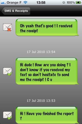 SMS & Accusés screenshot 2