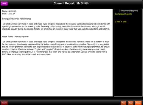 Student Report Writer screenshot 2