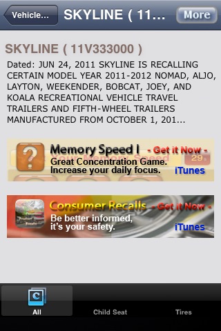 Vehicle Recalls screenshot 2