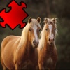 A Horse Puzzle with Haflinger Ponies - Free Learning Game-Fun for Horse Lovers