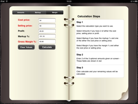 Margin & Markup Calculator HD screenshot 3