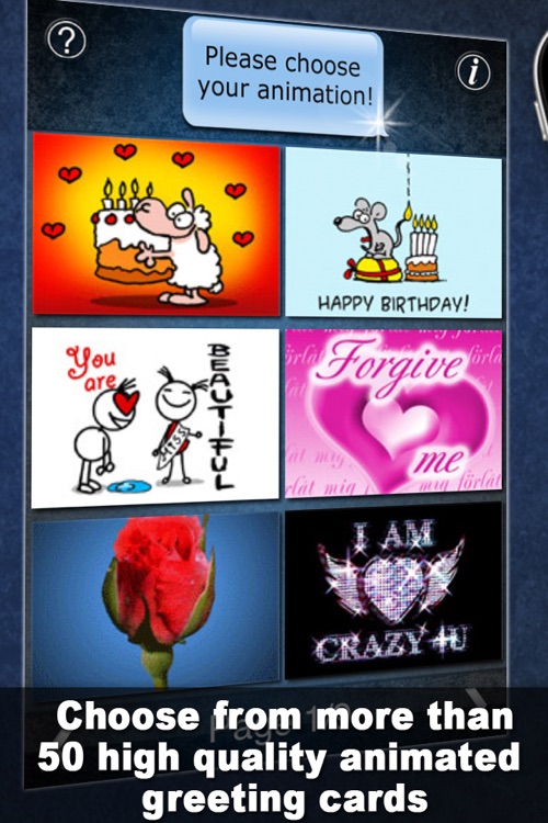 Greeting Cards and Emoticons for iMessage, MMS and Email