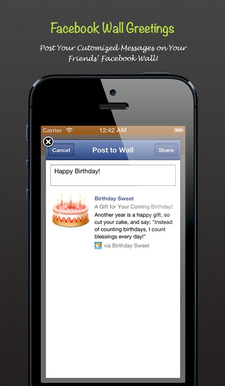 Birthday Sweet - Birthday calendar & reminder for Facebook screenshot-3