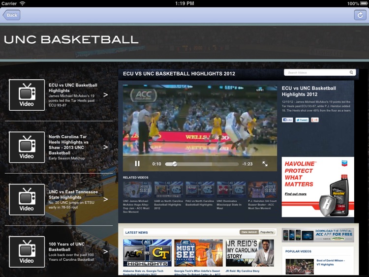 UNC Hoops Fan for iPad screenshot-4