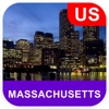 Massachusetts, USA Offline Map - PLACE STARS