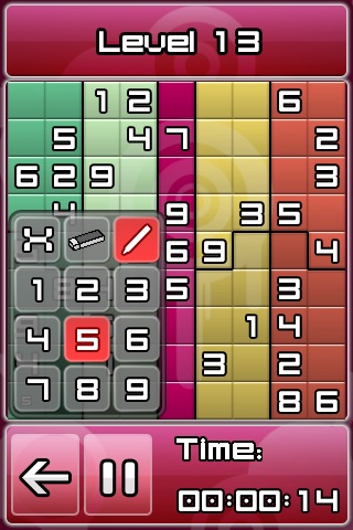 Jigsaw Sudoku screenshot 2