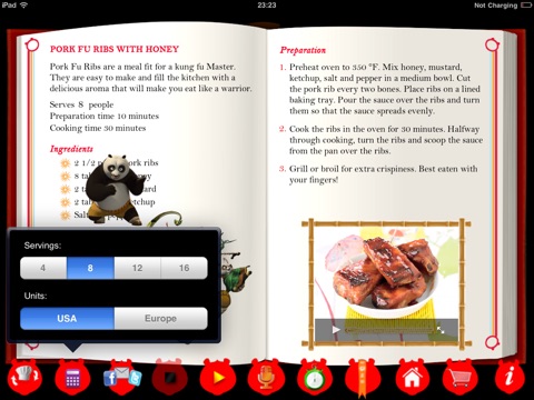 Kung Fu Panda 2 Interactive Cookbook HD Lite screenshot 2
