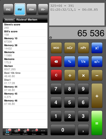 Calculator Brain for iPad screenshot 2