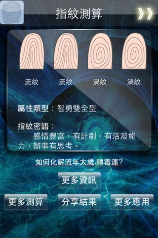 指纹测算-揭示指纹所蕴藏的性格和命运信息 screenshot 4