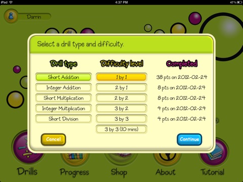 Spirit of Math Drills screenshot 2