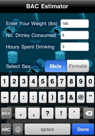 Blood Alcohol Content Calculator screenshot 3