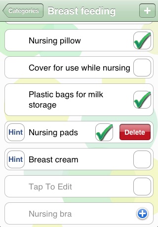 Baby Checklist screenshot 2