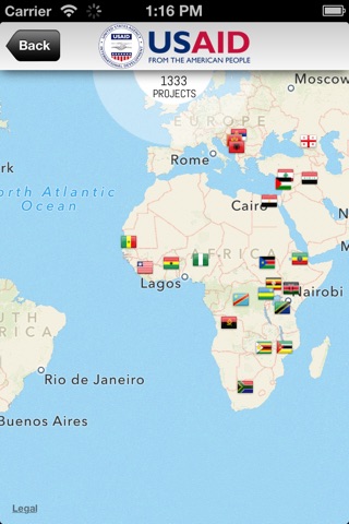 USAID Portfolio Map screenshot 2